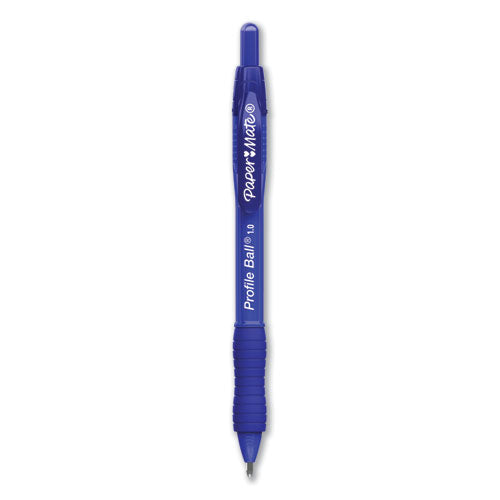 Profile Ballpoint Pen, Retractable, Bold 1 Mm, Blue Ink, Translucent Blue Barrel, 36-pack