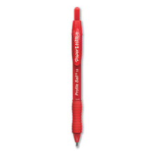 Load image into Gallery viewer, Profile Ballpoint Pen, Retractable, Bold 1 Mm, Red Ink, Translucent Red Barrel, Dozen
