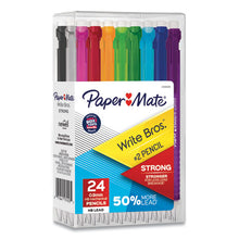 Load image into Gallery viewer, Write Bros Mechanical Pencil, 0.9 Mm, Hb (#2), Black Lead, Assorted Barrel Colors, 24-pack
