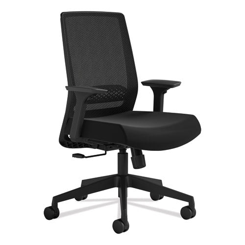 Medina Basic Task Chair, Supports Up To 275 Lbs, Black Seat-black Back, Black Base
