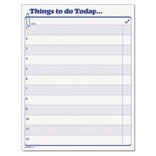 Load image into Gallery viewer, &quot;things To Do Today&quot; Daily Agenda Pad, 8 1-2 X 11, 100 Forms
