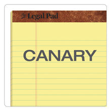 Load image into Gallery viewer, &quot;the Legal Pad&quot; Ruled Pads, Wide-legal Rule, 8.5 X 11.75, Canary, 50 Sheets, Dozen
