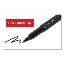 Load image into Gallery viewer, Pen-style Permanent Marker, Fine Bullet Tip, Black, Dozen
